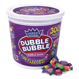 Bubble Gum Assorted Flavor Twist Tub, 300 Pieces/Tub, 1 Tub/Carton, Ships in 1-3 Business Days