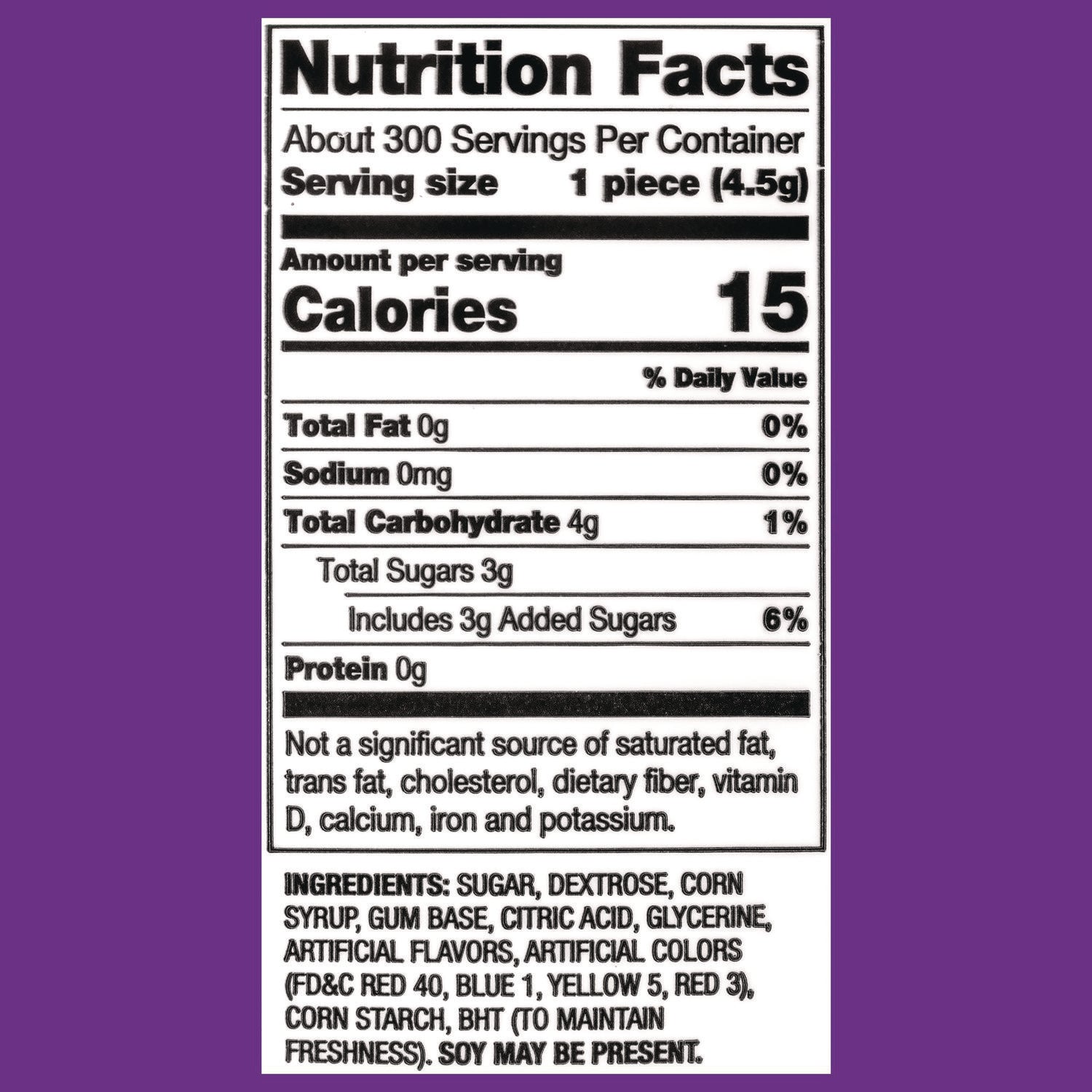 Bubble Gum Assorted Flavor Twist Tub, 300 Pieces/Tub, 1 Tub/Carton, Ships in 1-3 Business Days