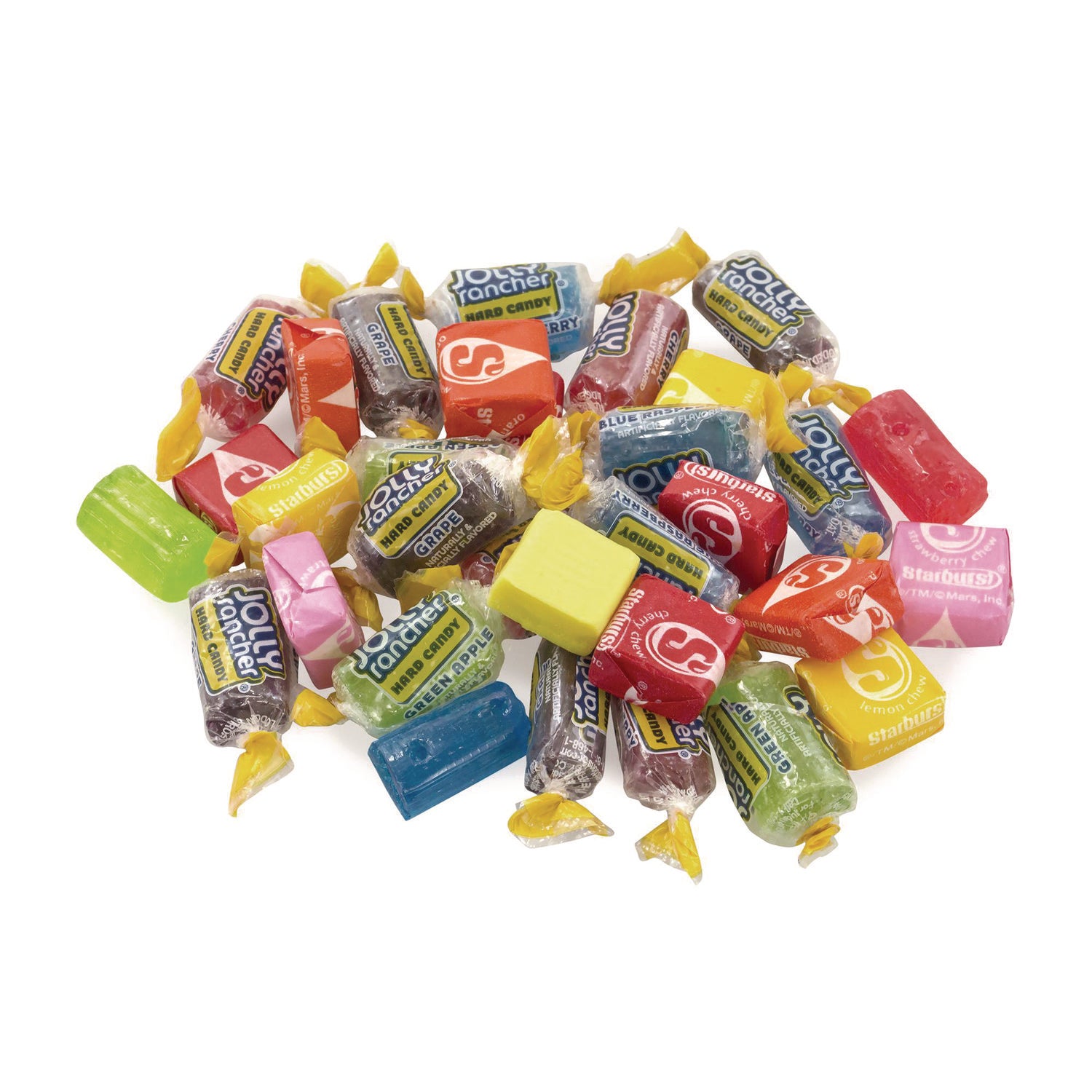 Chewy and Hard Candy Party Asst, Jolly Rancher/Starburst, 8.5 lbs Total, 2 Bag Bundle, Ships in 1-3 Business Days