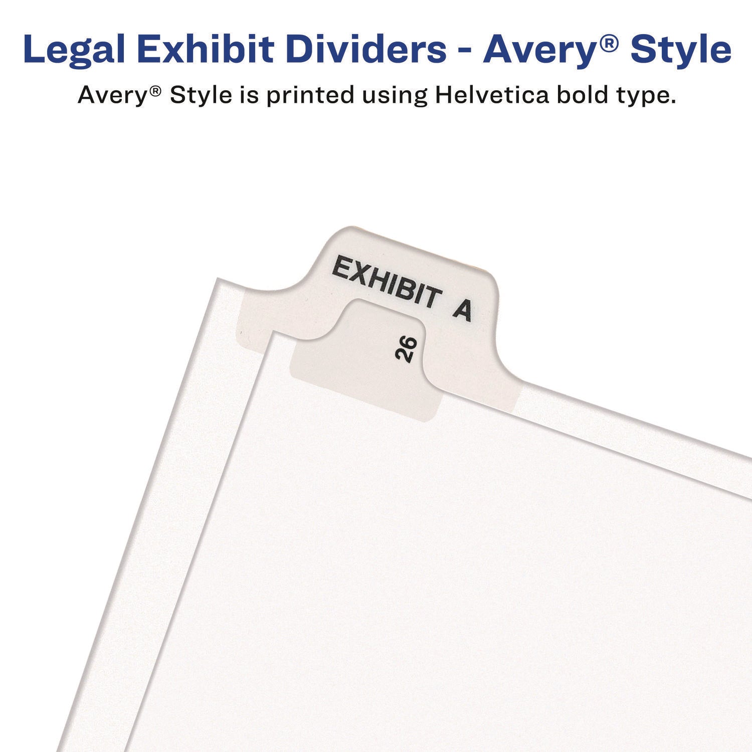 Preprinted Legal Exhibit Side Tab Index Dividers, Avery Style, 26-Tab, G, 11 x 8.5, White, 25/Set, (1407)