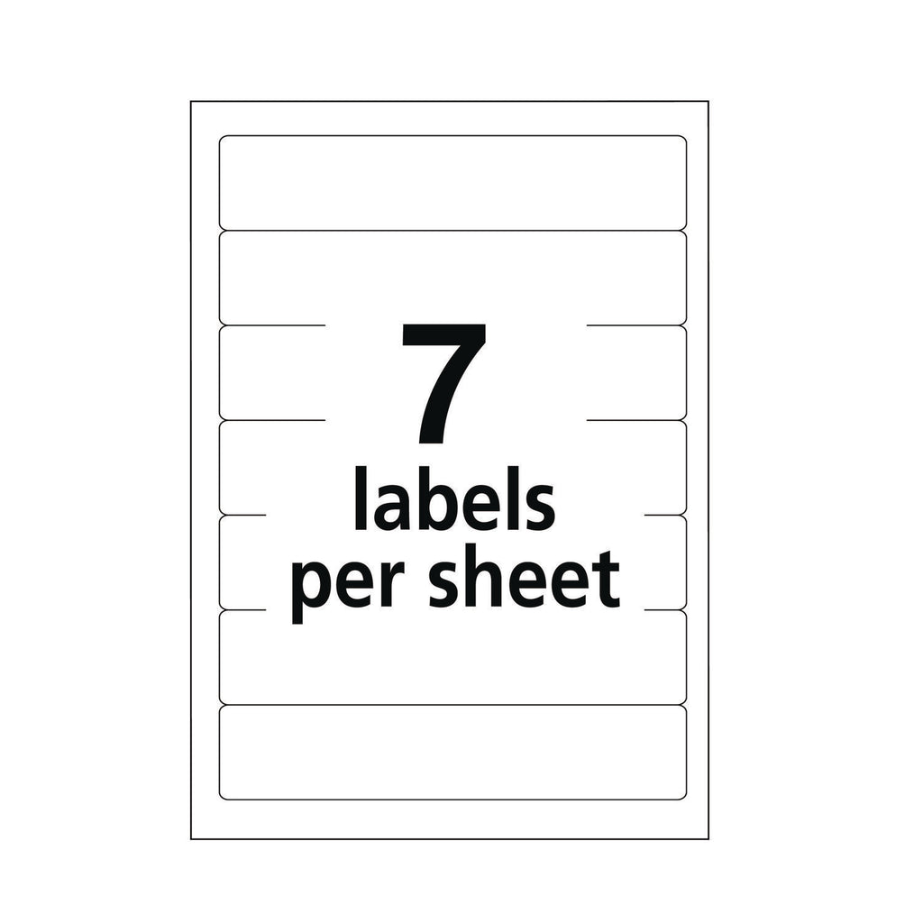 Removable File Folder Labels with Sure Feed Technology, 0.66 x 3.44, White, 7/Sheet, 36 Sheets/Pack