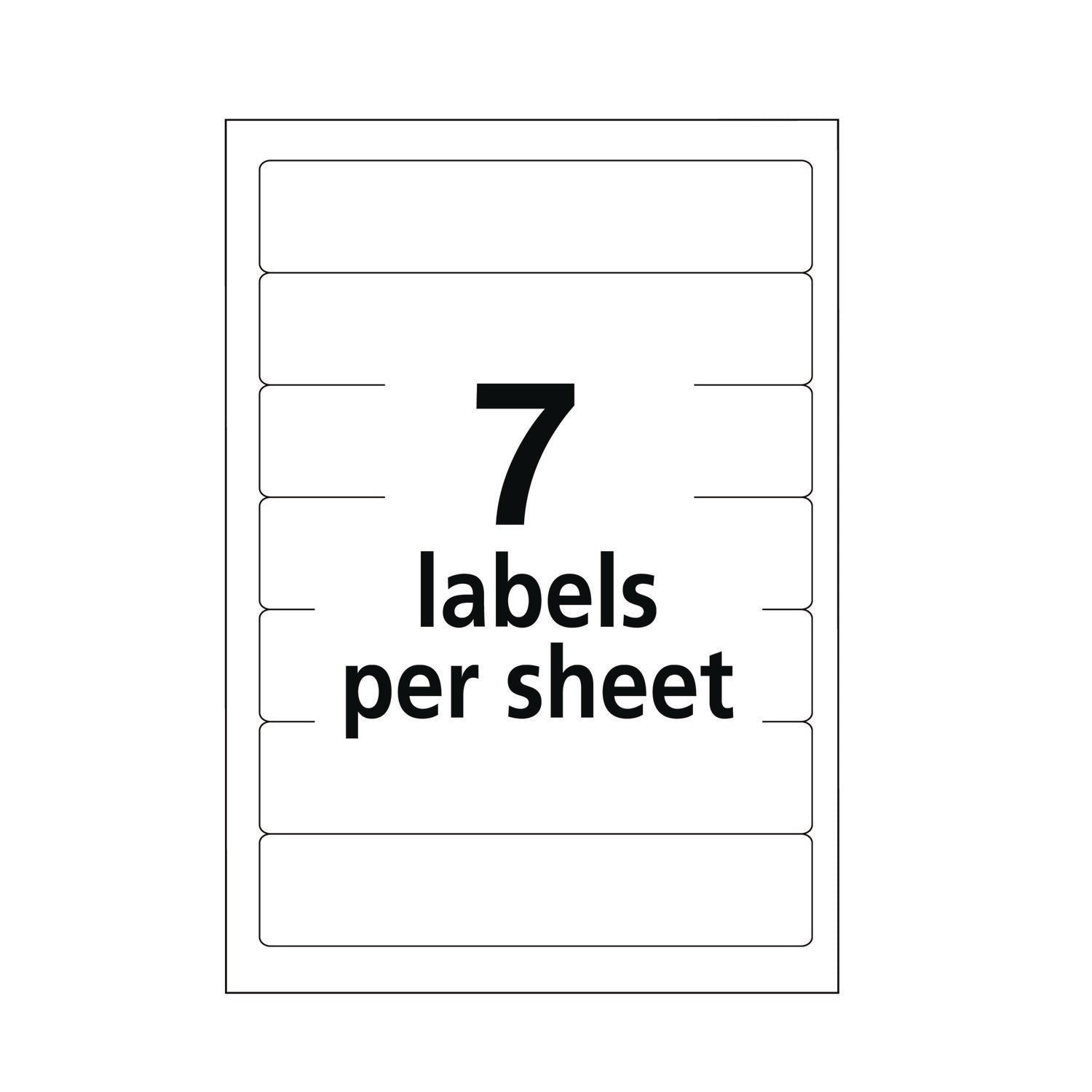 Removable File Folder Labels with Sure Feed Technology, 0.66 x 3.44, White, 7/Sheet, 36 Sheets/Pack