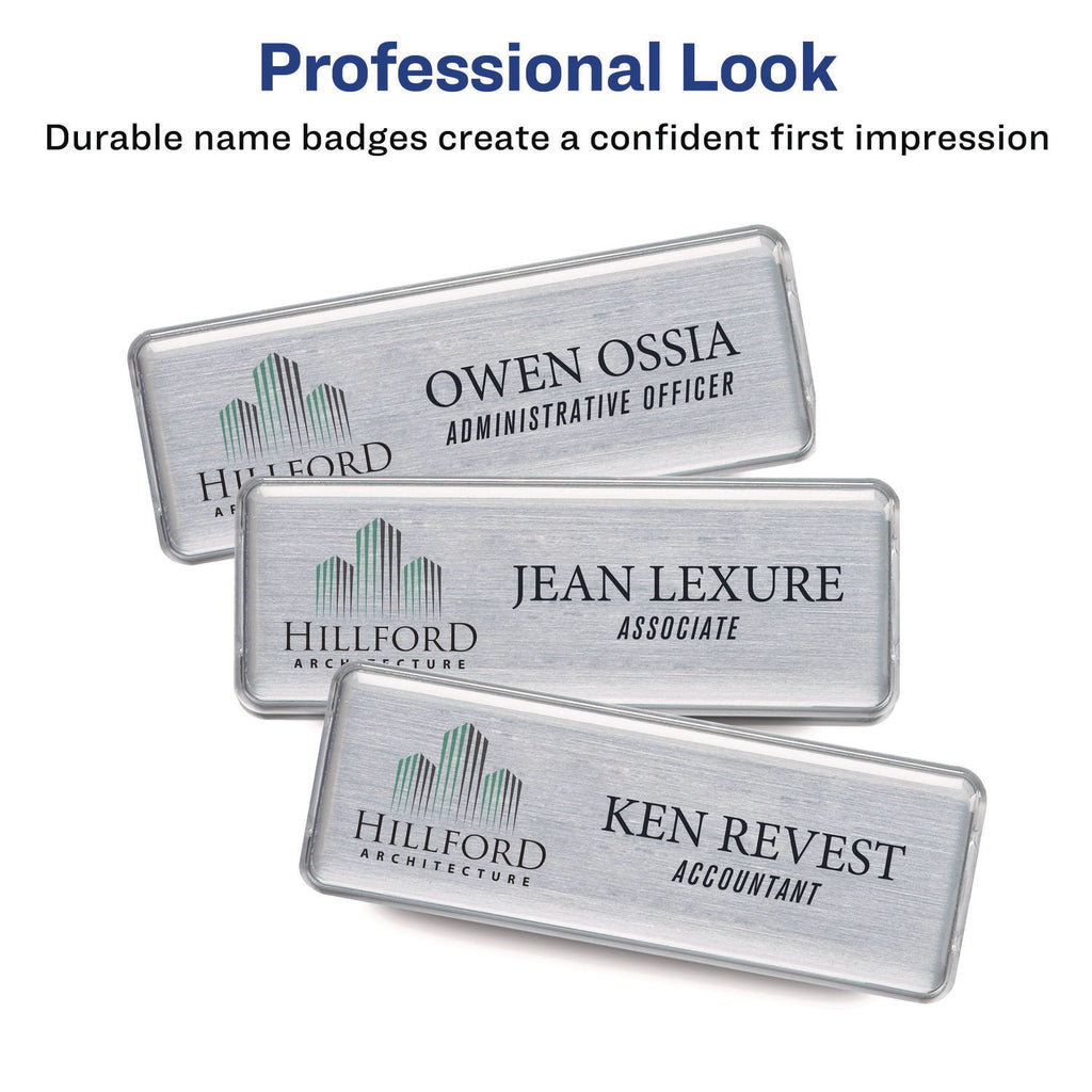 The Mighty Badge Name Badge Inserts, 1 x 3, Clear, Laser, 20/Sheet, 5 Sheets/Pack