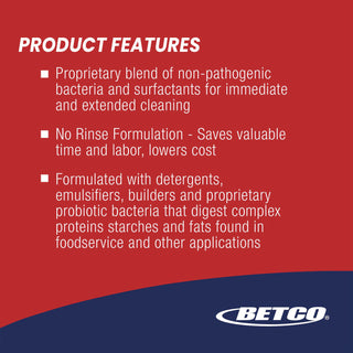 Betco No-Rinse Floor Cleaner - FASTDRAW 33 - Concentrate - 64 fl oz (2 quart) - Rain Fresh Scent - 4 / Carton - Rinse-free, Non-flammable, Glycol-free, Petroleum Free, Phosphate-free, Water Soluble, Silicate-free - Light Green