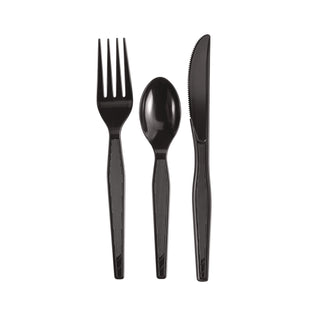 Individually Wrapped Heavyweight Cutlery Set, Fork/Knife/Spoon, 250/Carton