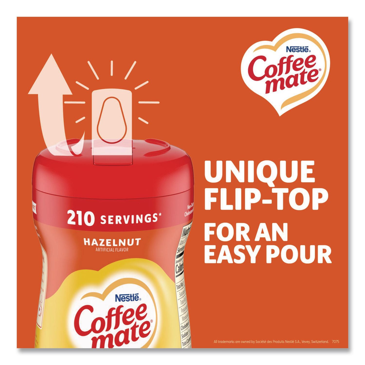 Hazelnut Creamer Powder, 15oz Plastic Bottle