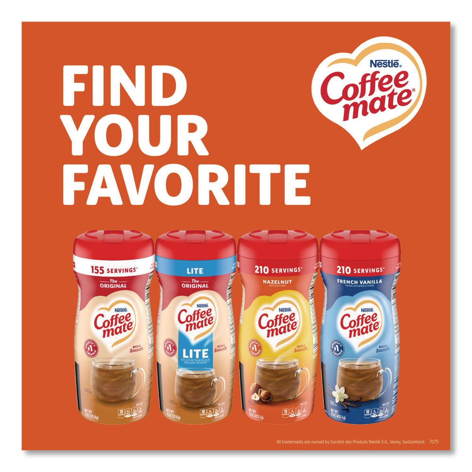 Hazelnut Creamer Powder, 15oz Plastic Bottle