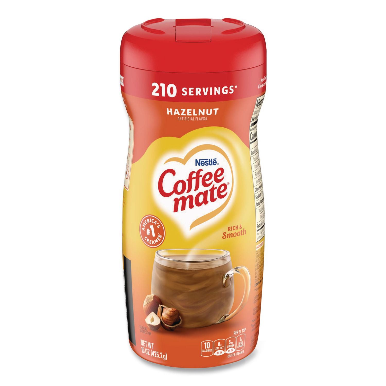 Hazelnut Creamer Powder, 15oz Plastic Bottle