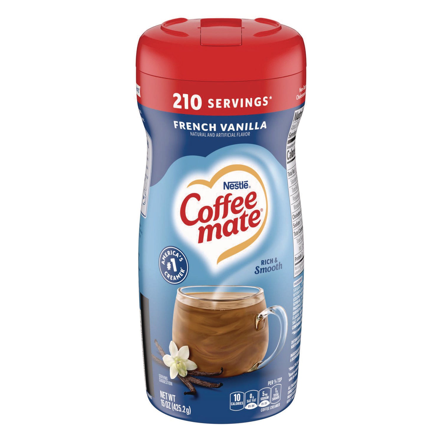 French Vanilla Creamer Powder, 15oz Plastic Bottle