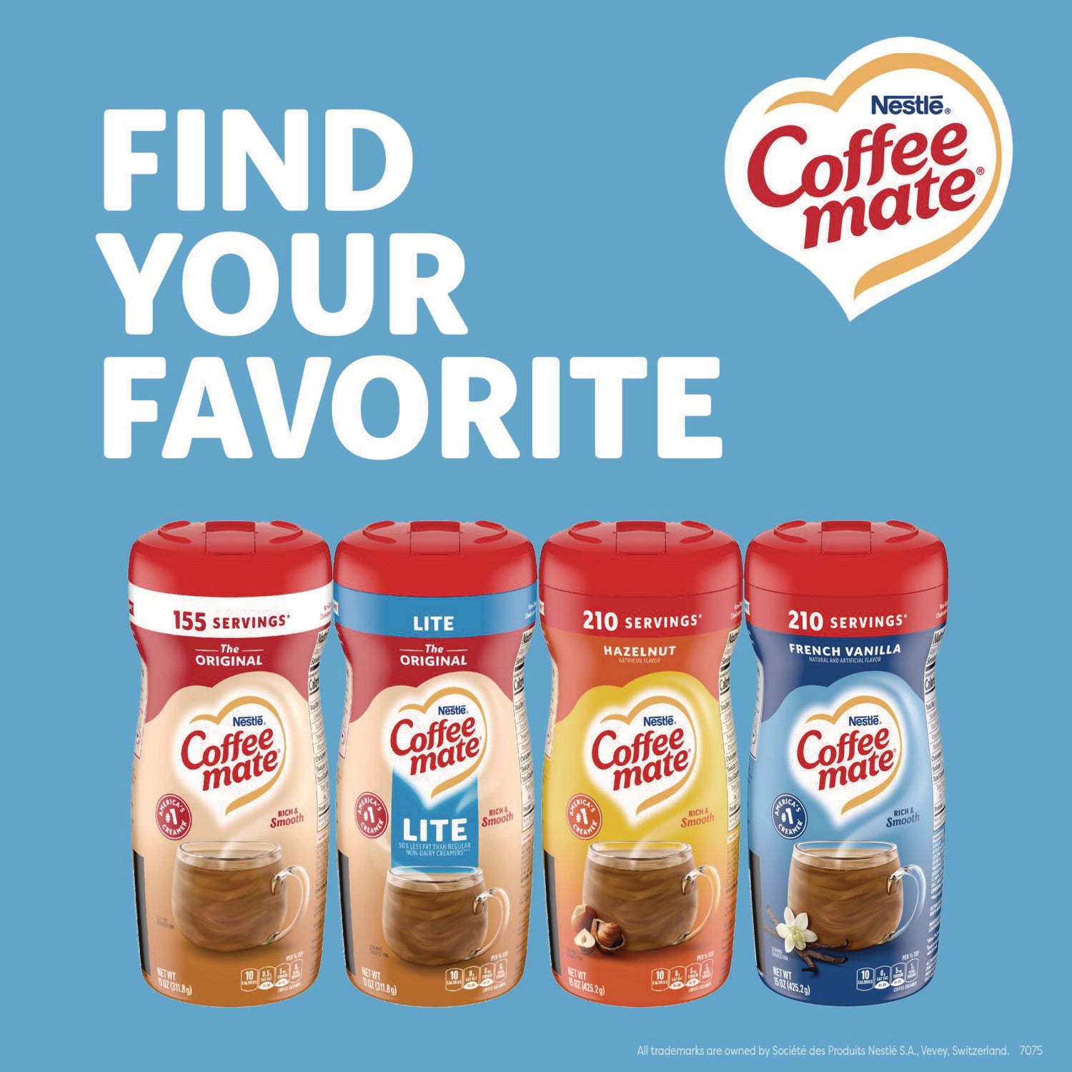 Non-Dairy Powdered Creamer, French Vanilla, 15 oz Canister, 12/Carton