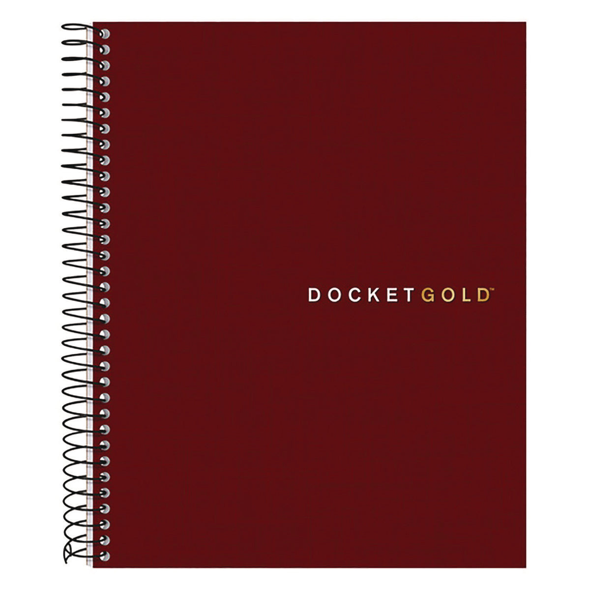 Docket Gold Planner, 1-Subject, Narrow Rule, Black Cover, (70) 8.5 x 6.75 Sheets