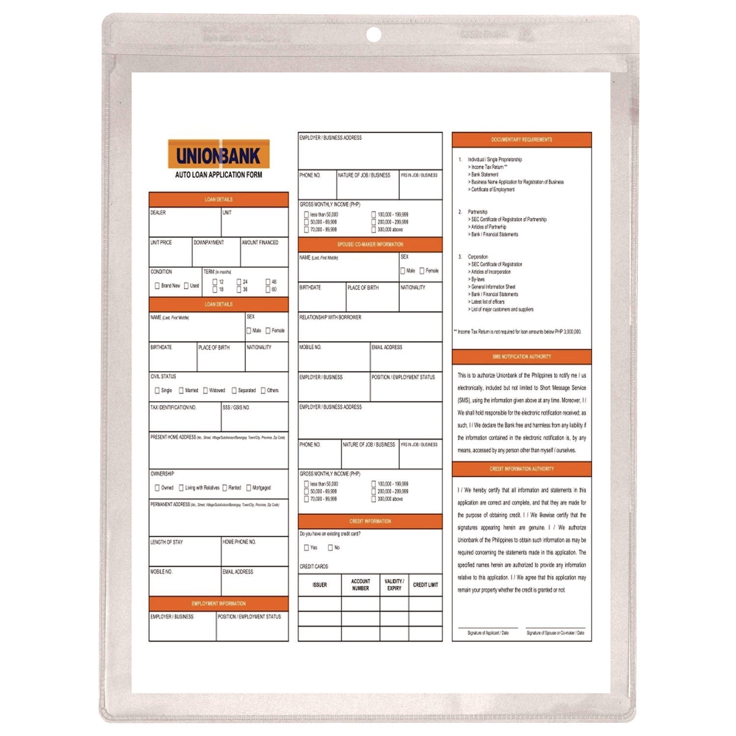 Clear Vinyl Shop Ticket Holders, Both Sides Clear, 50 Sheets, 9 x 12, 50/Box