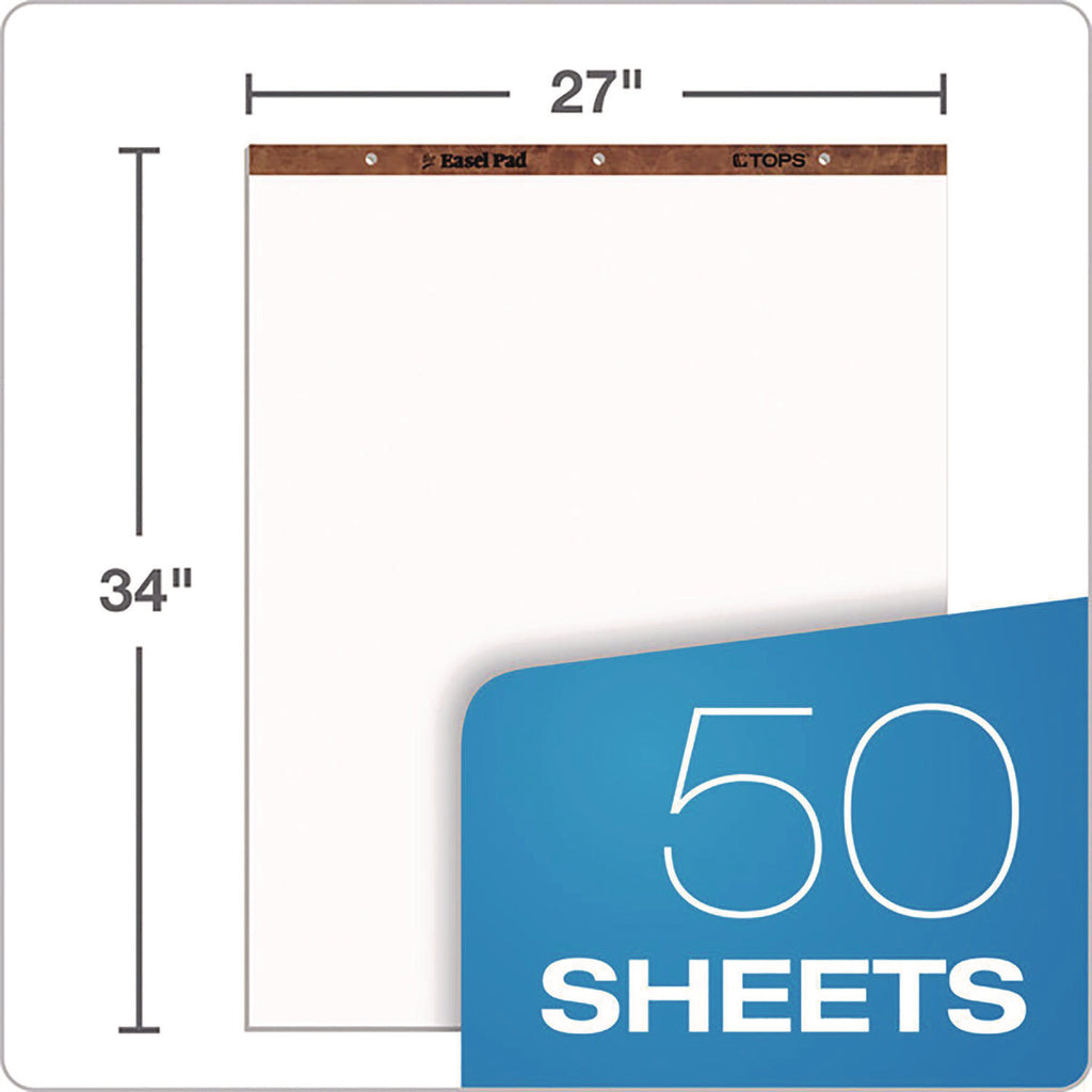 Easel Pads, Unruled, 27 x 34, White, 50 Sheets, 2/Carton