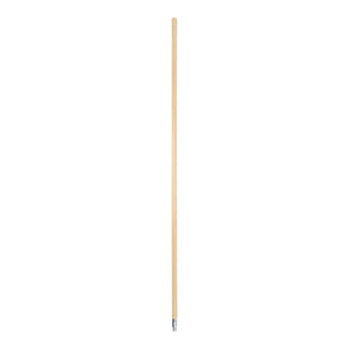 Metal Tip Threaded Hardwood Broom Handle, 0.94" dia x 60", Natural