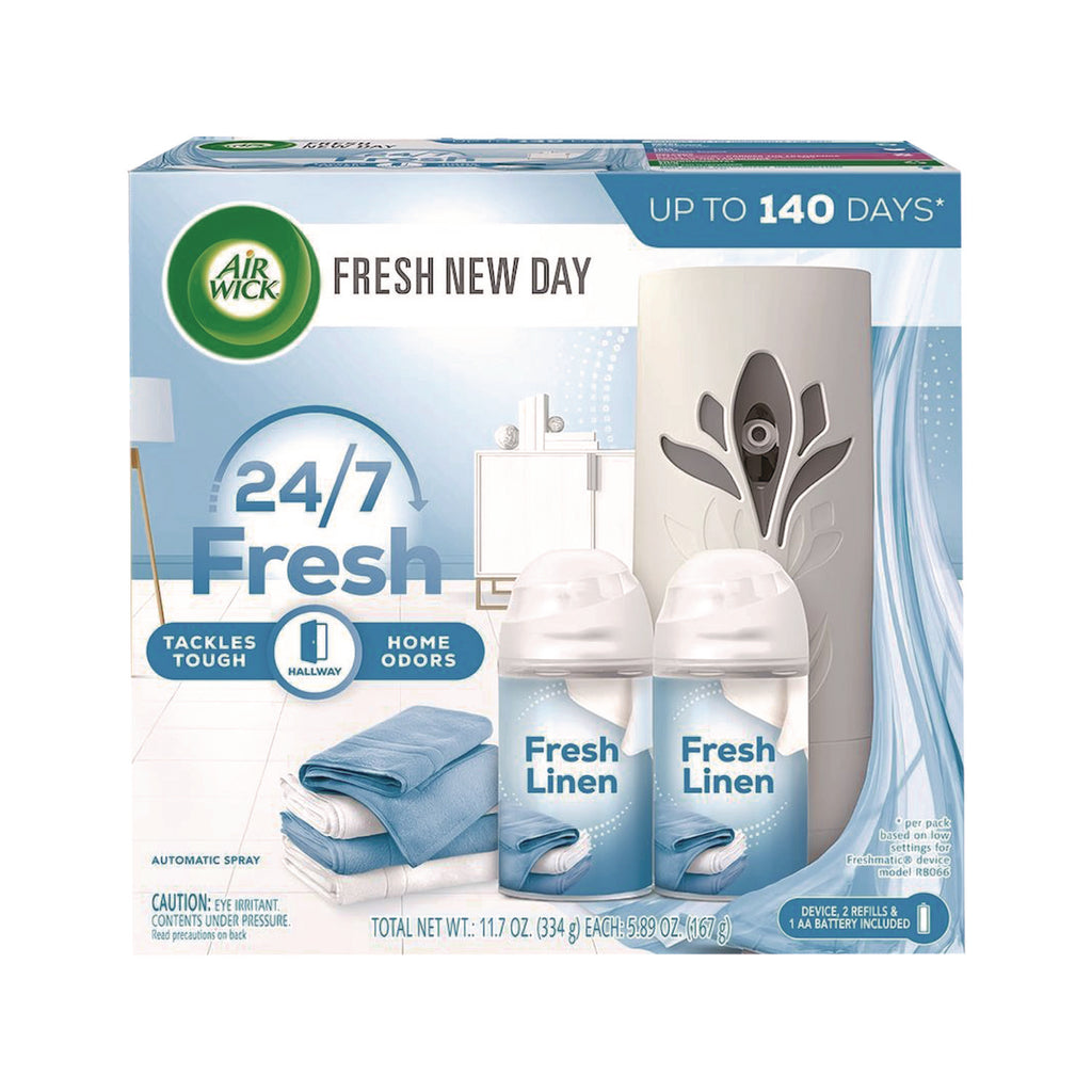 Freshmatic Ultra Automatic Starter Kit, 3.19 x 8.44 x 7.75, White/Gray, Fresh Linen, 4/Carton