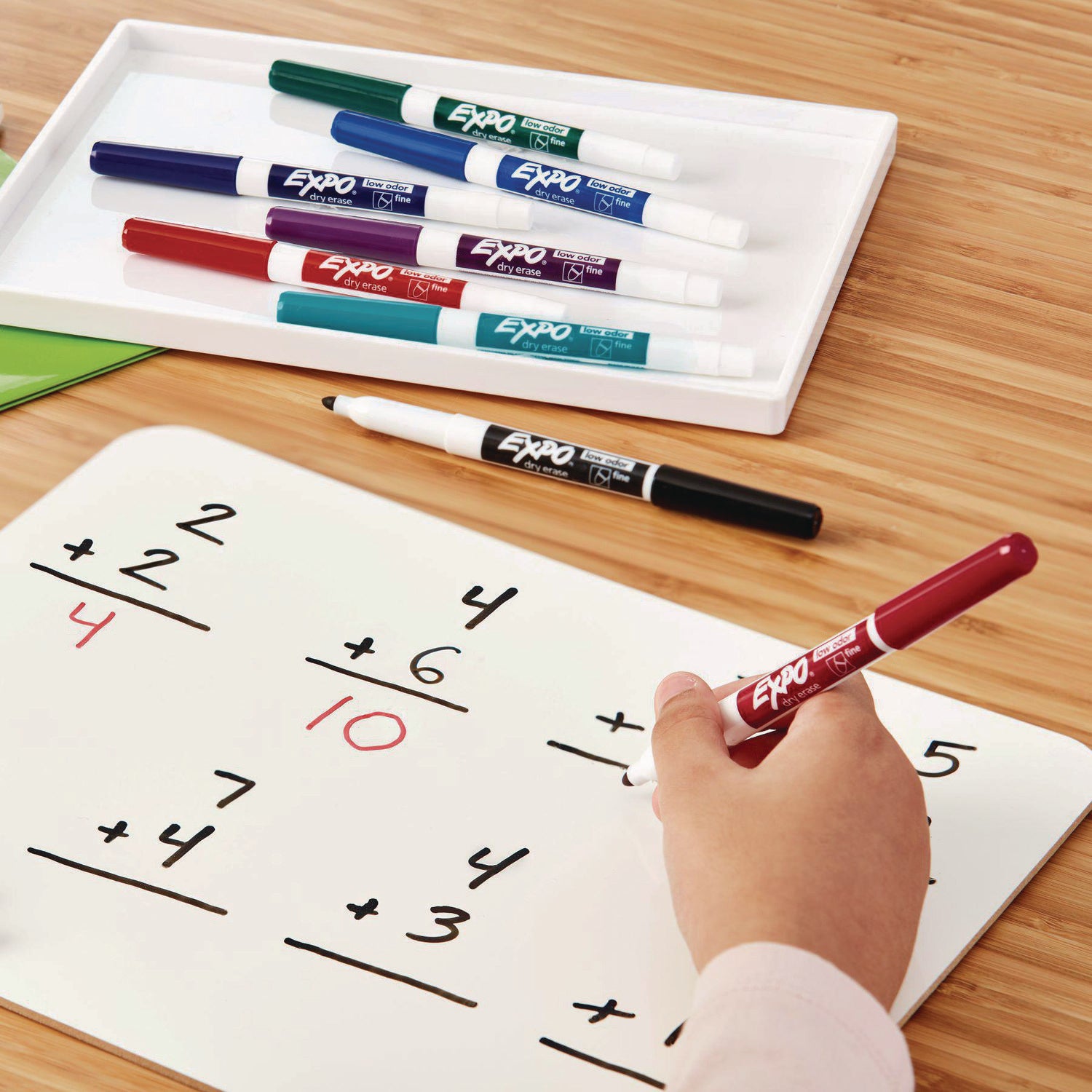 Low-Odor Dry-Erase Marker, Fine Bullet Tip, Black, Dozen