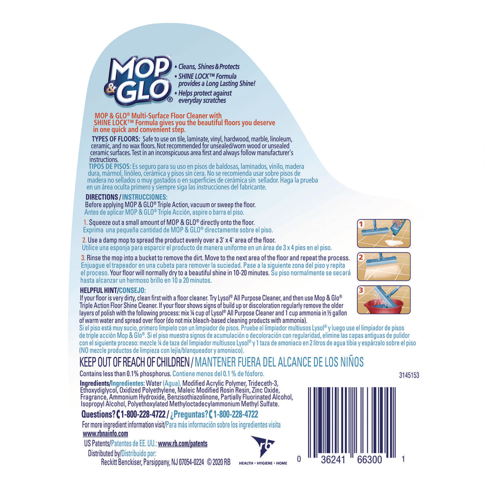 Mop & Glo One Step Cleaner, Sold as 1 Each