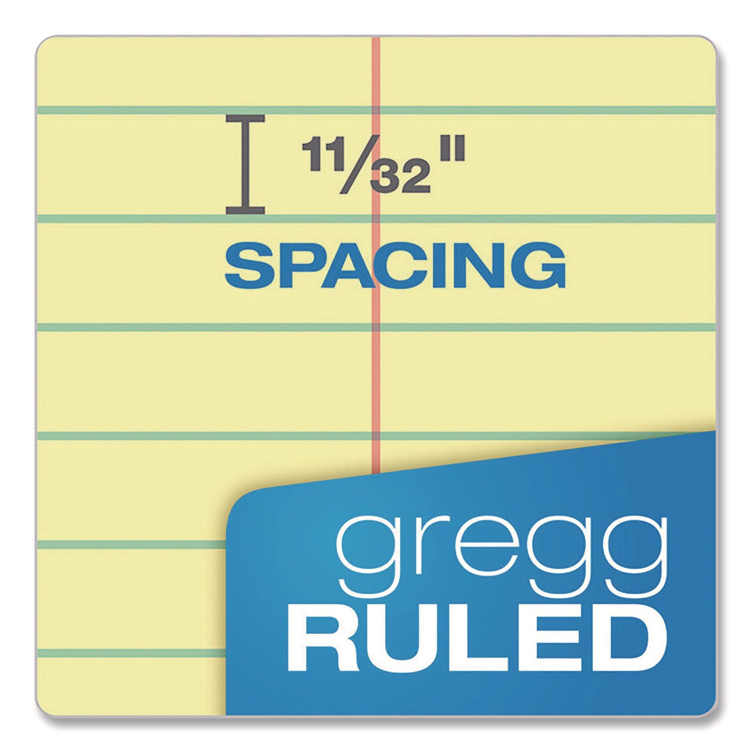 Docket Steno Pad, Gregg Rule, Forest Green Cover, 100 Canary-Yellow 6 x 9 Sheets