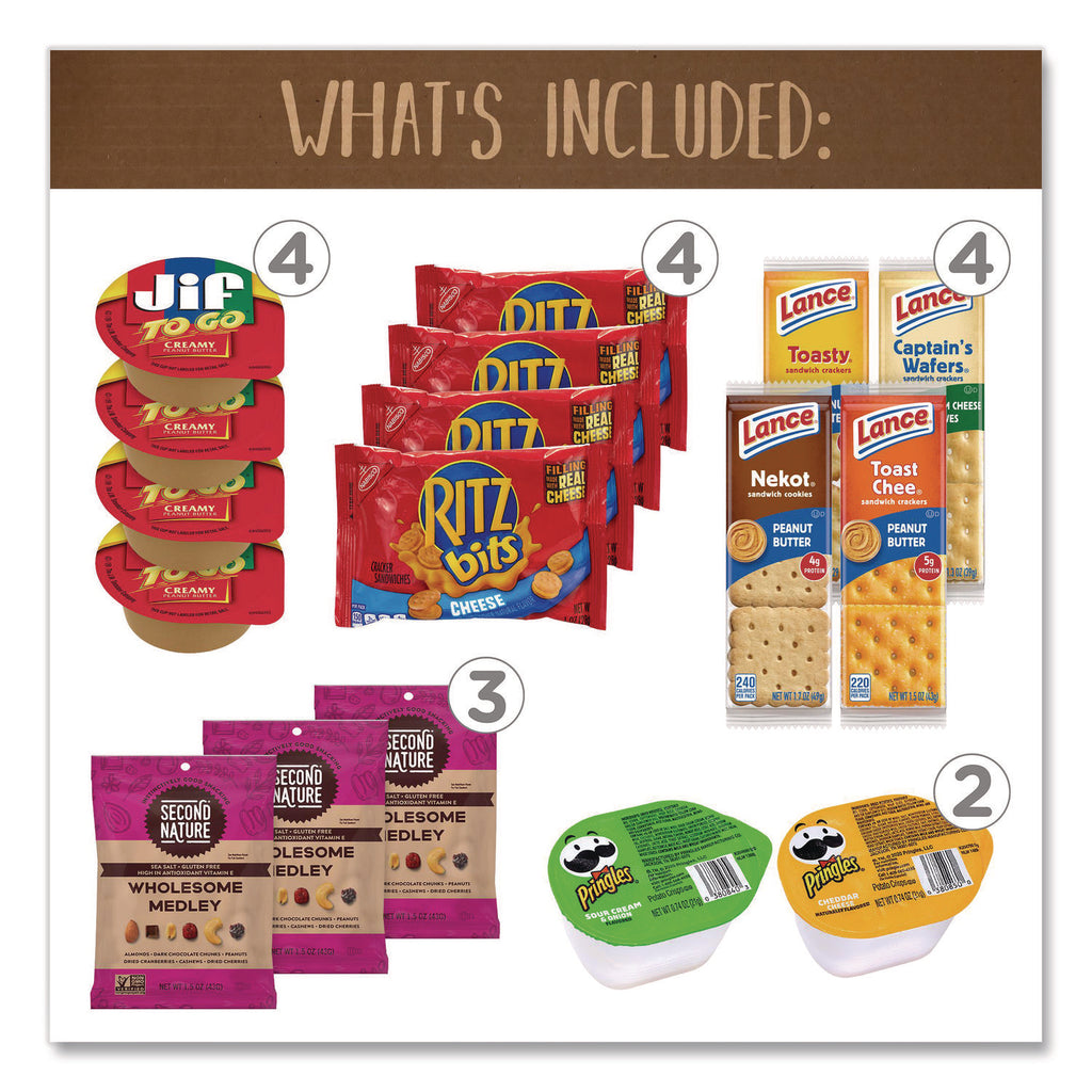 On The Go Snack Box, 27 Assorted Snacks/Box, Ships in 1-3 Business Days