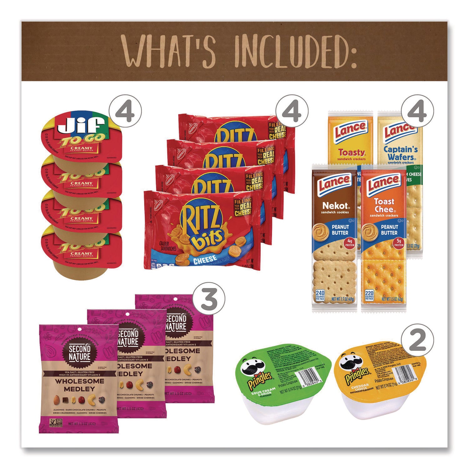 On The Go Snack Box, 27 Assorted Snacks/Box, Ships in 1-3 Business Days