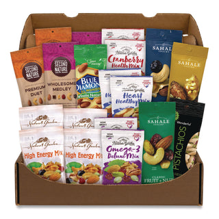Healthy Mixed Nuts Snack Box, 18 Assorted Snacks/Box, Ships in 1-3 Business Days