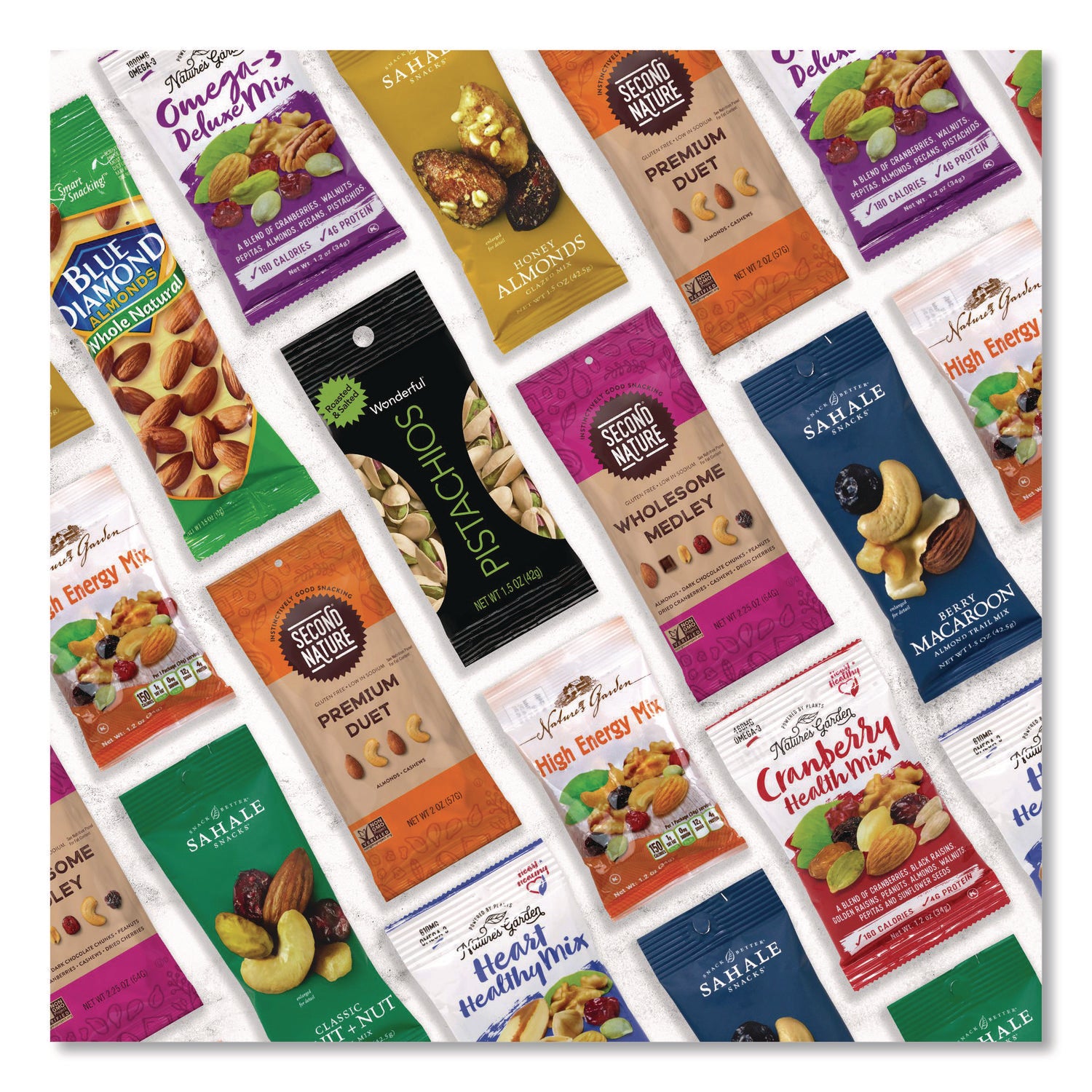 Healthy Mixed Nuts Snack Box, 18 Assorted Snacks/Box, Ships in 1-3 Business Days