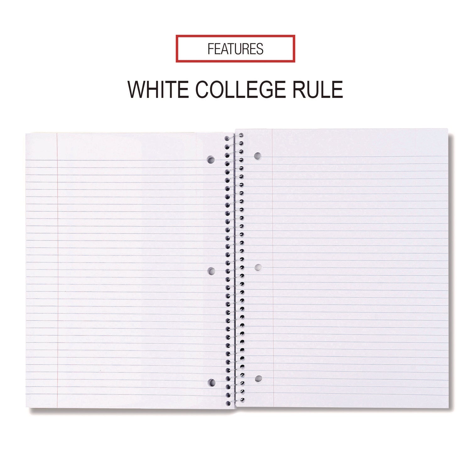 Wirebound Notebook, 1-Subject, Medium/College Rule, Assorted Cover Colors, (70) 10.5 x 8 Sheets, 4/Pack