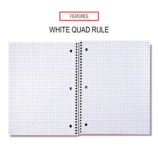 Wirebound Notebook, 1-Subject, Quadrille Rule (4 sq/in), Black Cover, (70) 10.5 x 8 Sheets