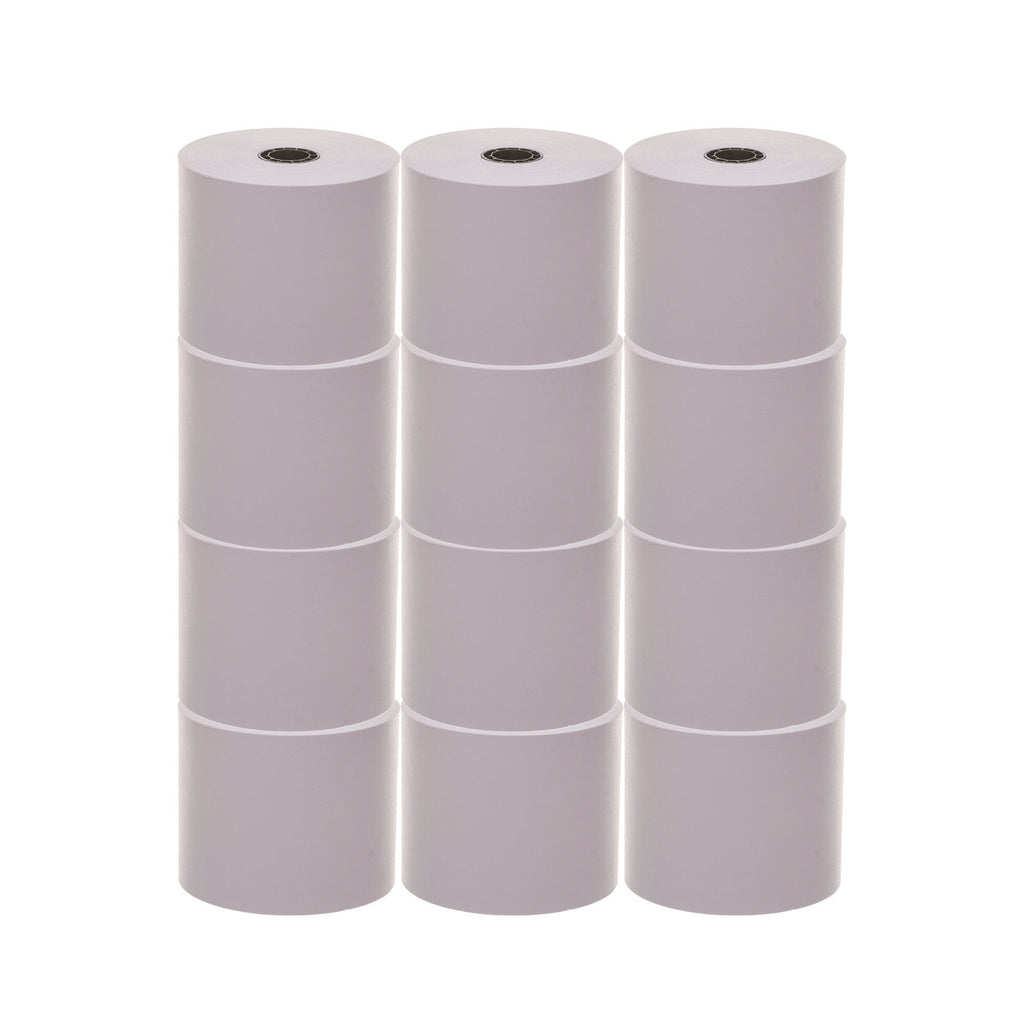 Impact Bond Paper Rolls, 2.25" x 150 ft, White, 12/Pack