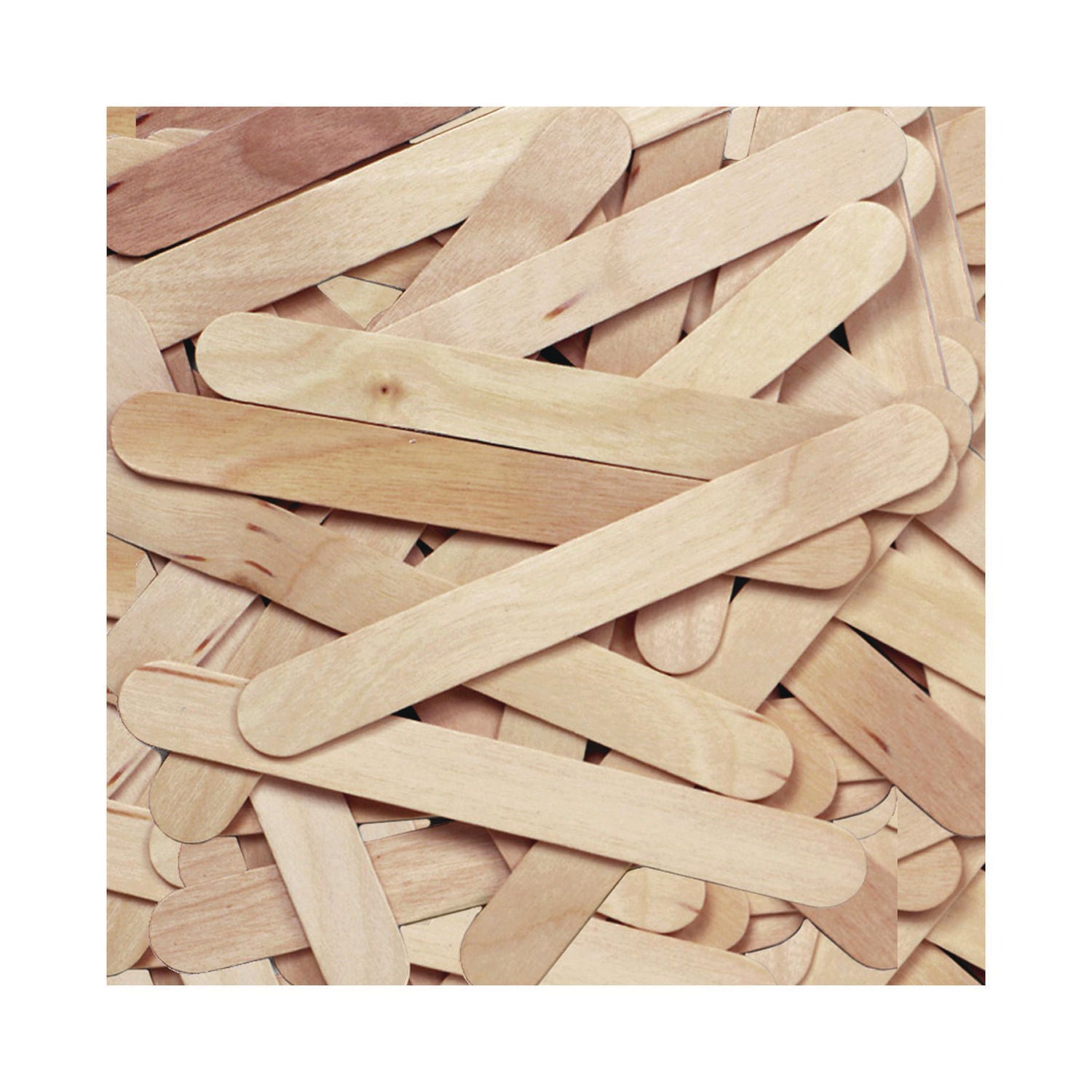Natural Wood Craft Sticks, 6" x 0.75", Natural, 500/Box