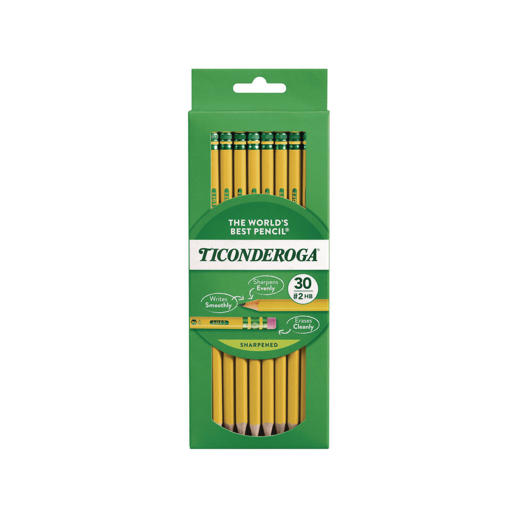 Pre-Sharpened Pencil, HB (#2), Black Lead, Yellow Barrel, 30/Pack