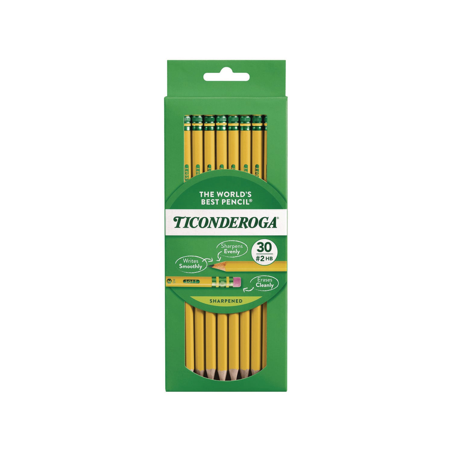Pre-Sharpened Pencil, HB (#2), Black Lead, Yellow Barrel, 30/Pack
