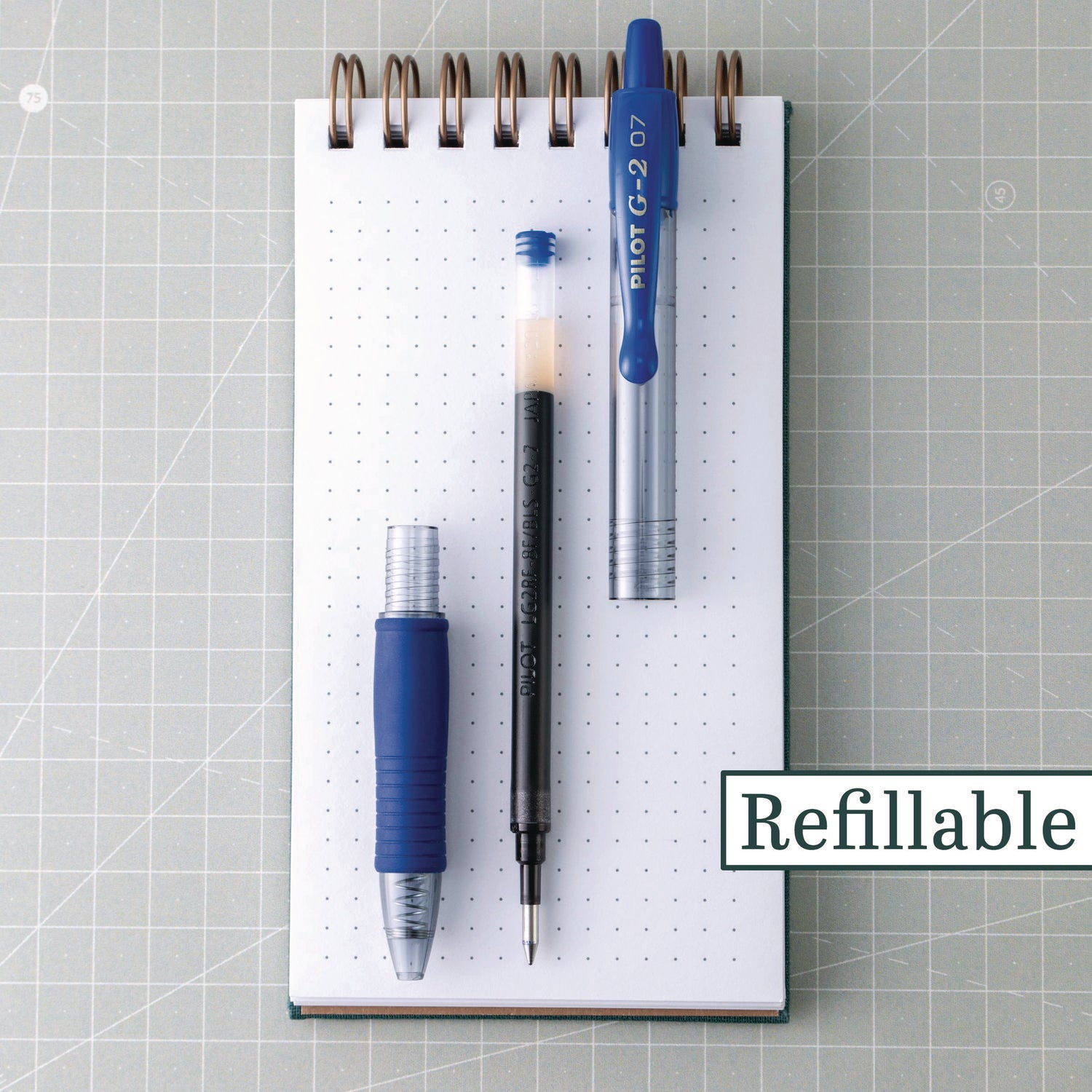 G2 Premium Gel Pen Convenience Pack, Retractable, Fine 0.7 mm, Blue Ink, Smoke/Blue Barrel, 36/Pack
