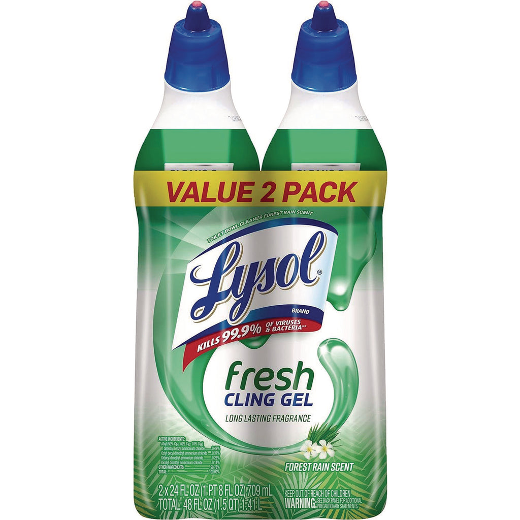 Cling and Fresh Toilet Bowl Cleaner, Forest Rain Scent, 24 oz, 2/Pack