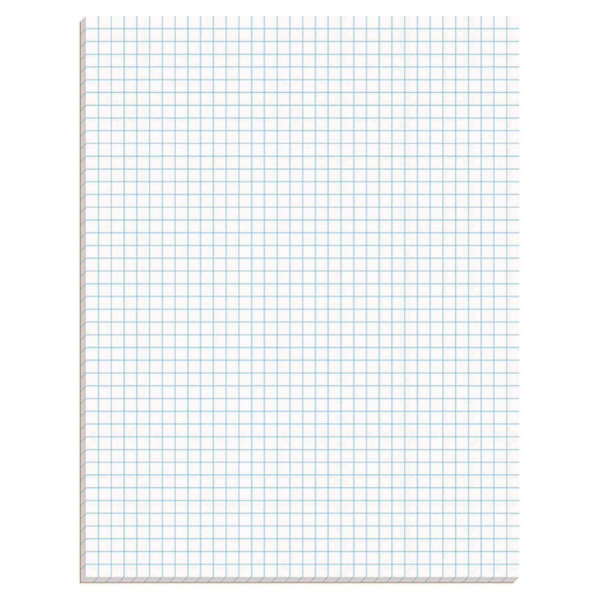 Quadrille Pads, Quadrille Rule (4 sq/in), 50 White (Standard 15 lb Bond) 8.5 x 11 Sheets