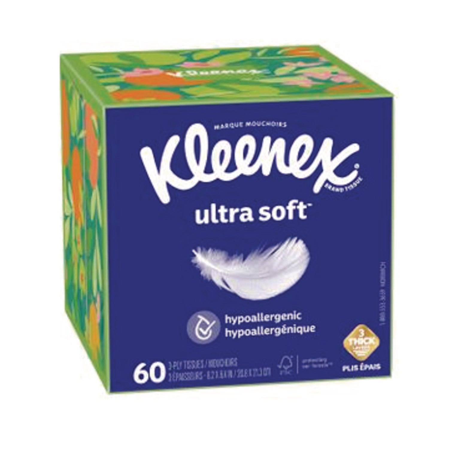 Kleenex Ultra Soft Tissues - 3 Ply - White - Soft, Strong, Fragrance-free - For Multipurpose - 65 Per Box - 1 Each