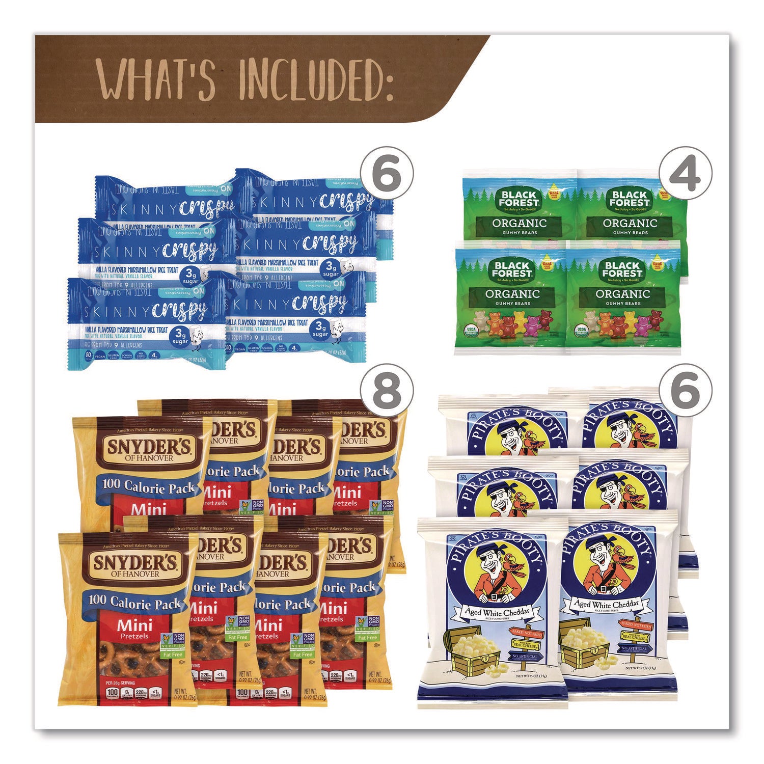 Healthy Snack Box, 37 Assorted Snacks/Box, Ships in 1-3 Business Days