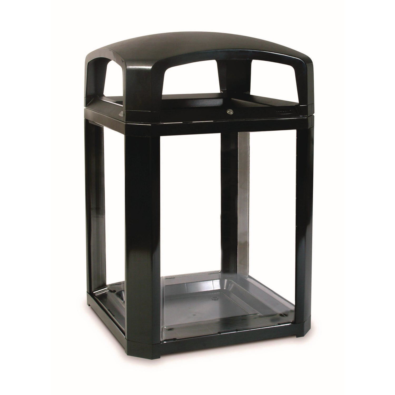 Landmark Series Dome Top Metal Cntnr 50Gal Bla