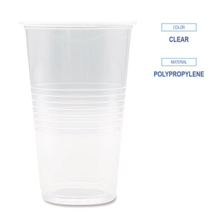 Translucent Plastic Cold Cups, 20 oz, Clear, 1,000/Carton