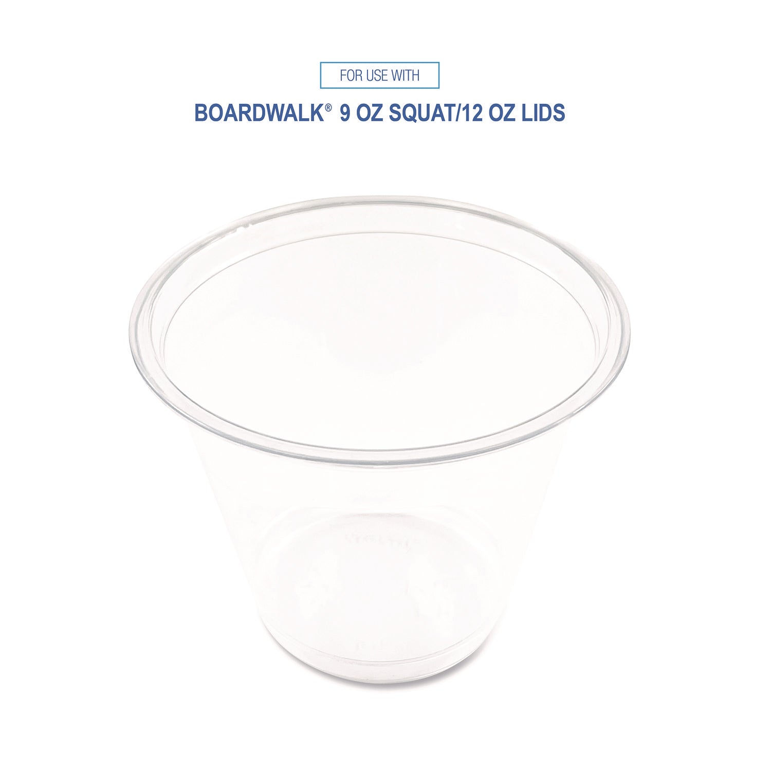 Clear Plastic Cold Cups, Squat, 9 oz, PET, 1,000/ Carton