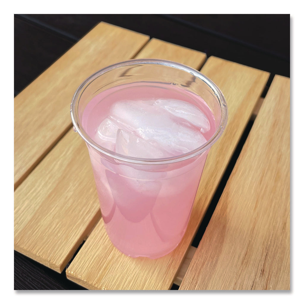 Clear Plastic PET Cups, 14 oz, 50/Bag, 20 Bags/Carton