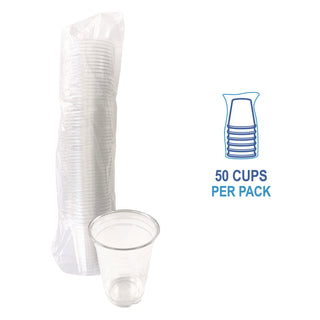 Clear Plastic PET Cups, 14 oz, 50/Pack