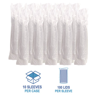 Crystal-Clear Cold Cup Straw-Slot Lids, Fits 9 to 10 oz PET Cups, 1,000/Carton