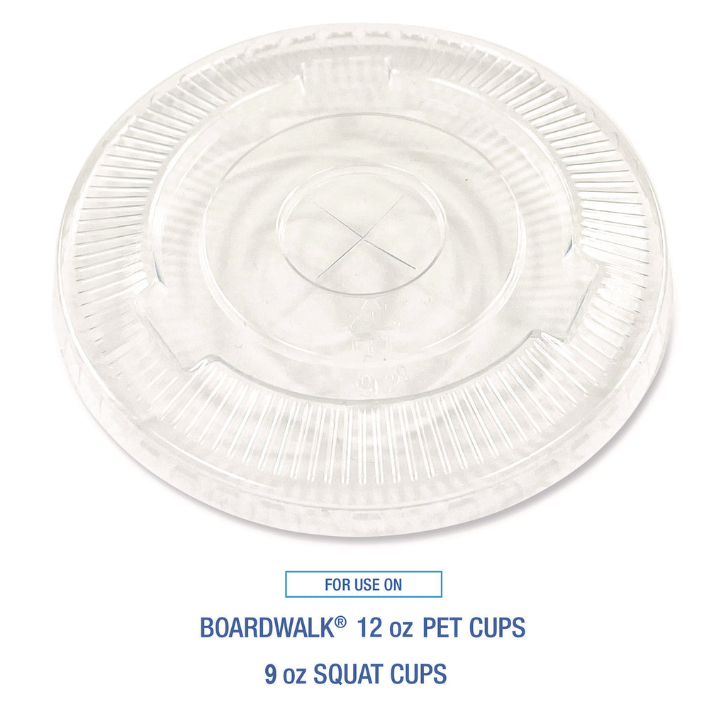 Crystal-Clear Cold Cup Straw-Slot Lids, Fits 9 to 10 oz PET Cups, 1,000/Carton
