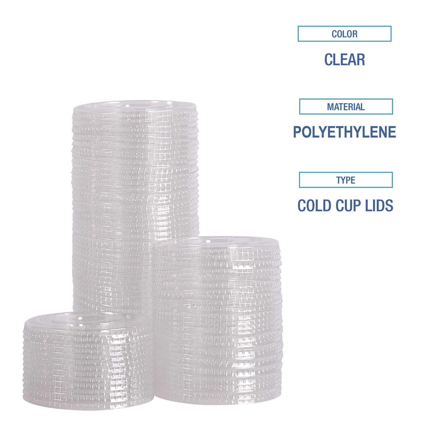 Crystal-Clear Cold Cup Straw-Slot Lids, Fits 9 to 10 oz PET Cups, 1,000/Carton