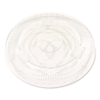 Crystal-Clear Cold Cup Straw-Slot Lids, Fits 9 to 10 oz PET Cups, 1,000/Carton