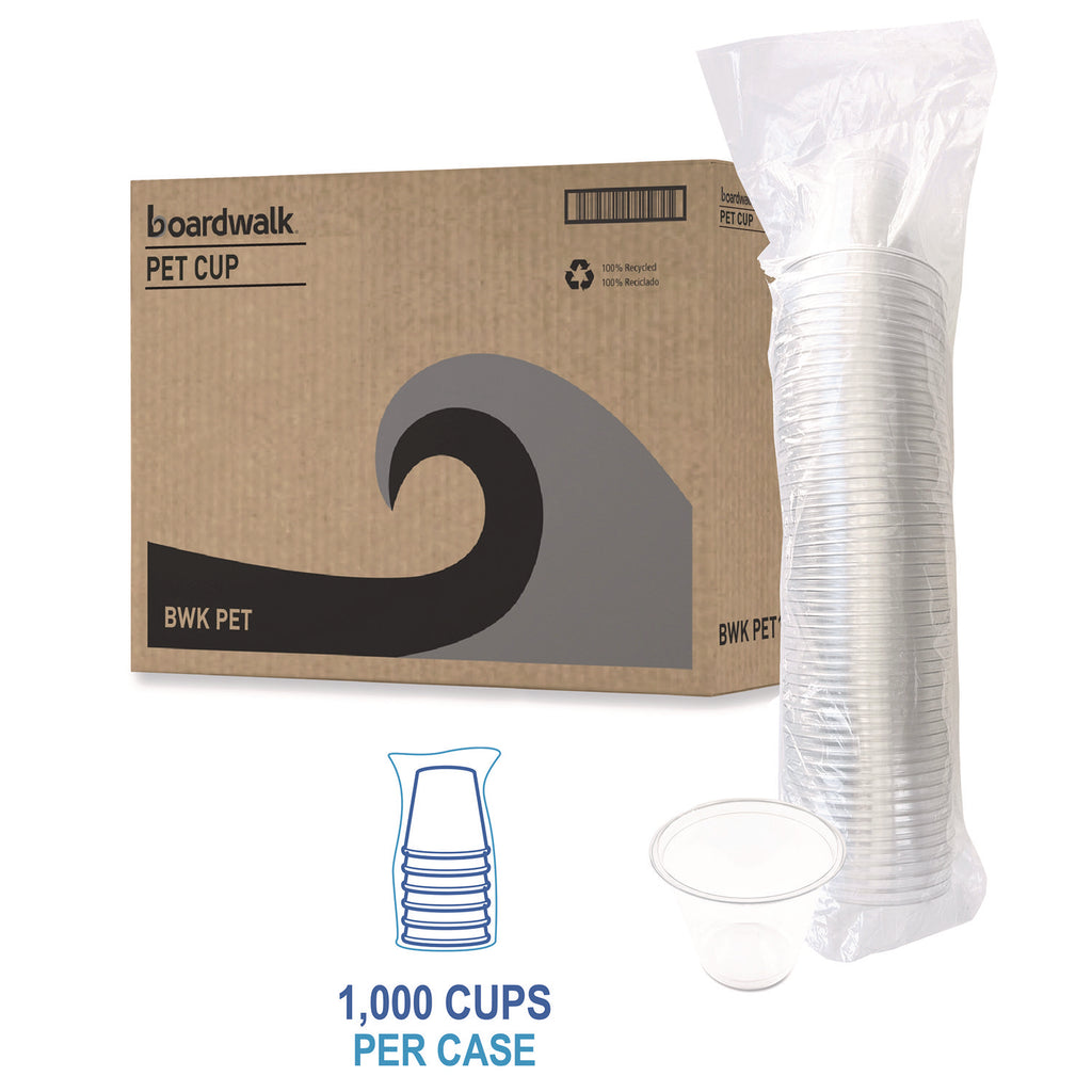 Clear Plastic Cold Cups, Squat, 9 oz, PET, 1,000/ Carton