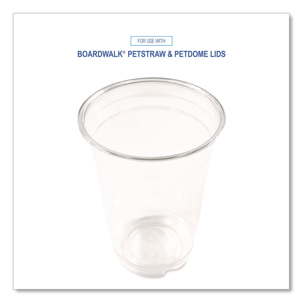 Clear Plastic PET Cups, 14 oz, 50/Bag, 20 Bags/Carton