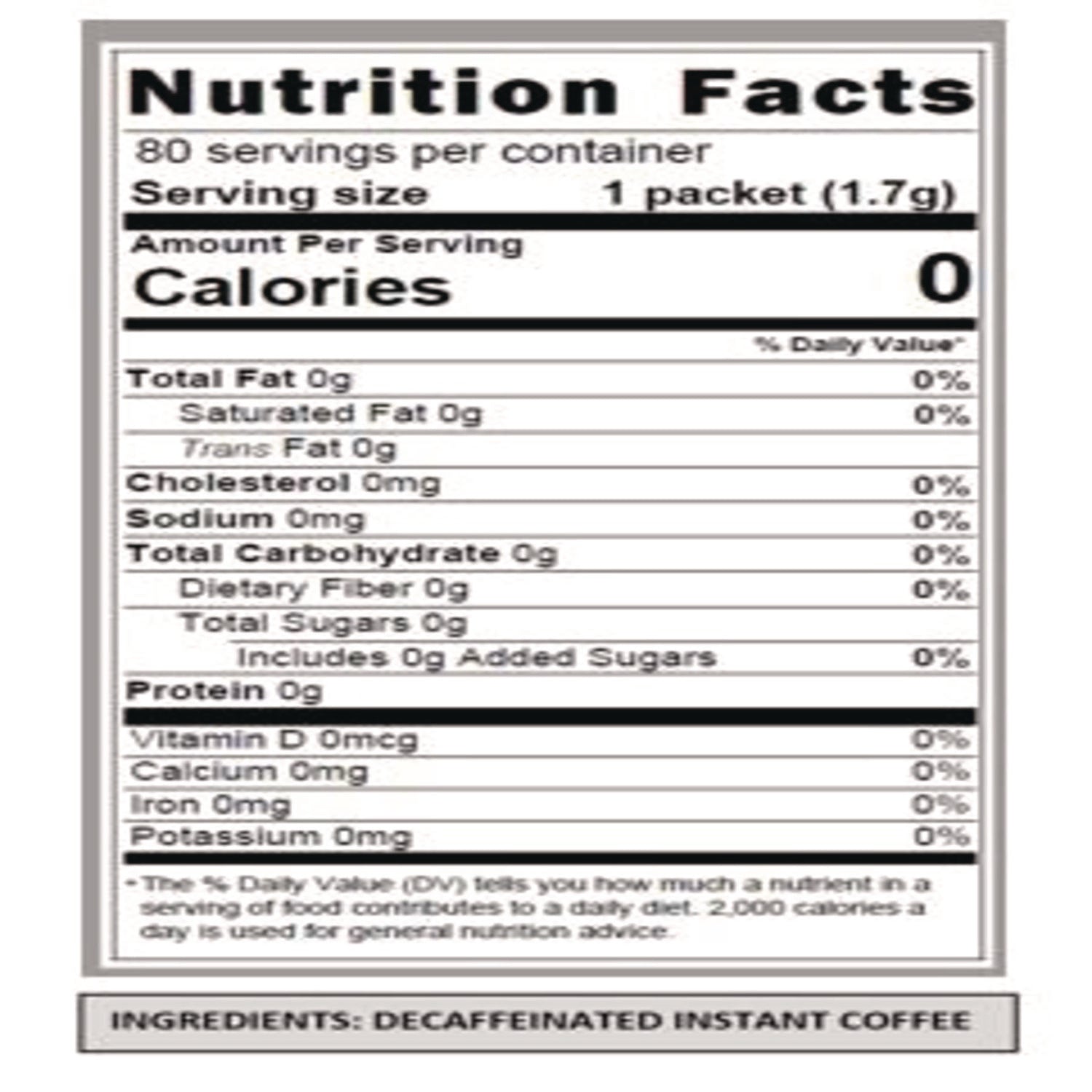 Taster's Choice Stick Pack, Decaf, 0.06oz, 80/Box, 6 Boxes/Carton