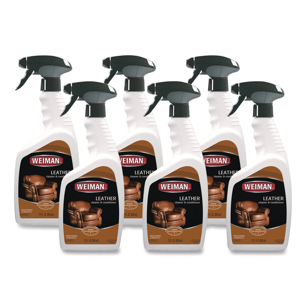 Leather Cleaner and Conditioner, Floral Scent, 22 oz Trigger Spray Bottle, 6/CT